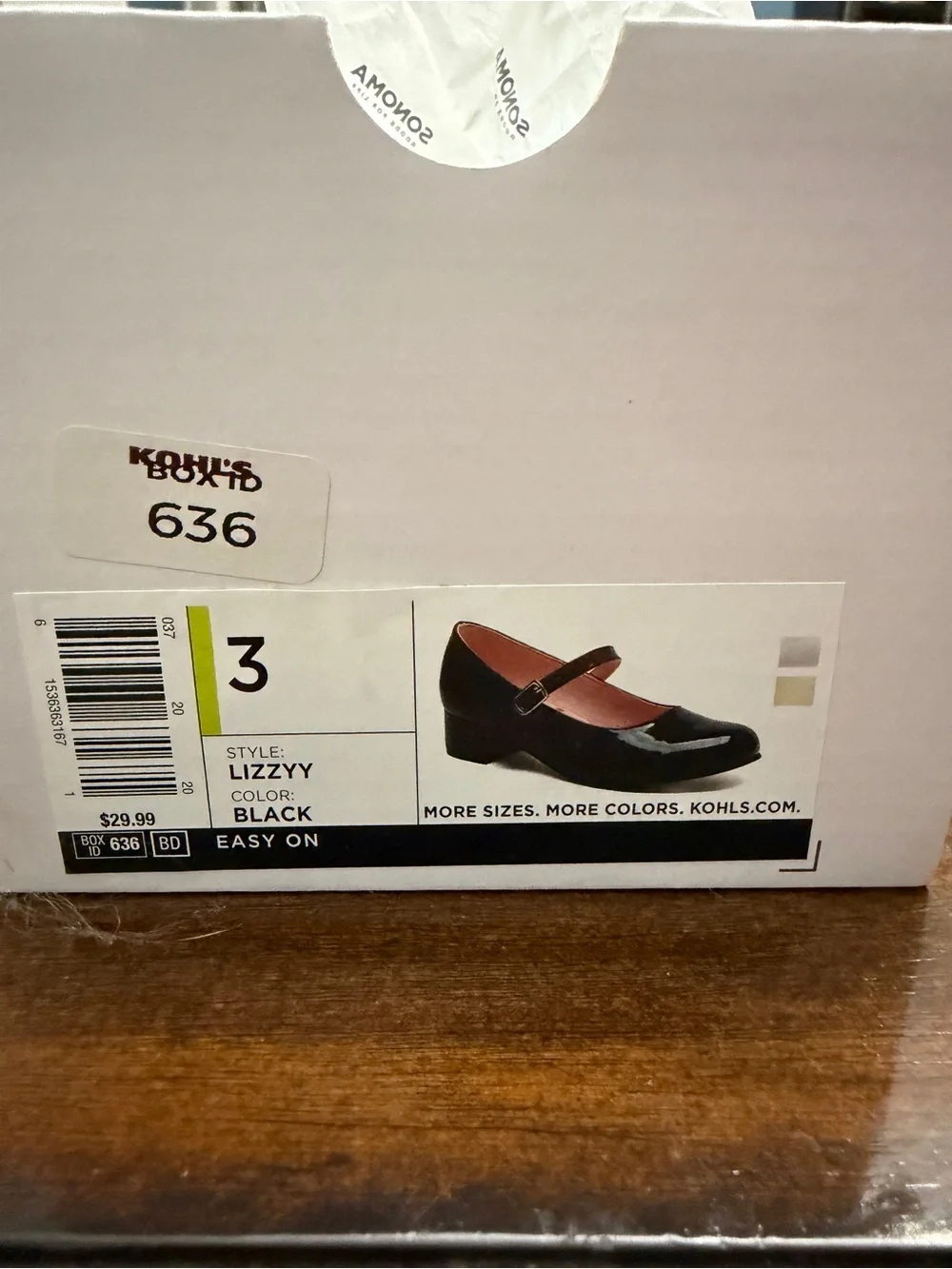 Girls' Black Patent Mary Jane Flats - Heart Insole